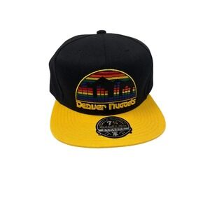 Mitchell & Ness Denver Nuggets NBA Reload 2.0 Fitted Hat 7 3/4 Black Yellow HWC